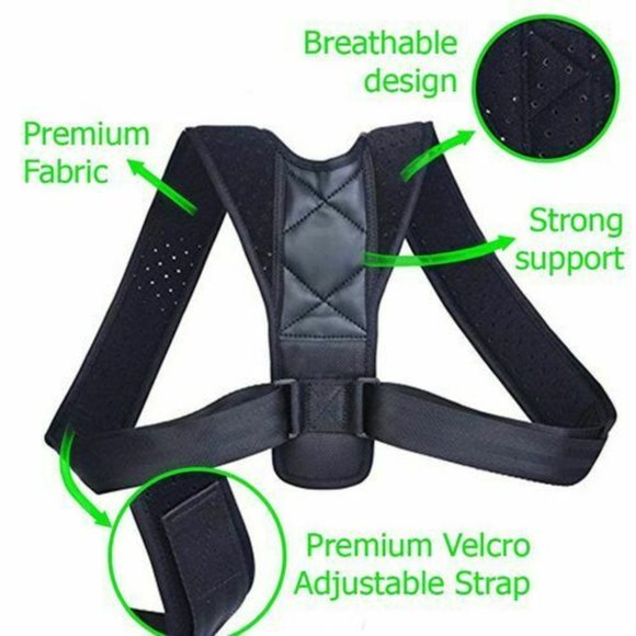 POSTURE CORRECTOR Brace Support Belt Adjustable - Picture 2 of 9